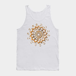 Golden abstract Mandal ornate pattern for background, invitations, cards, premium templates. Tank Top